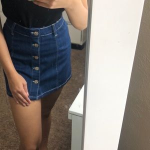 Button down jean skirt